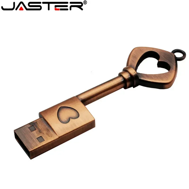 Металлический usb флеш-накопитель JASTER в форме сердца, 4 ГБ, 8 ГБ, 16 ГБ, 32 ГБ, 64 ГБ (art.: 785873426) - 785873426
