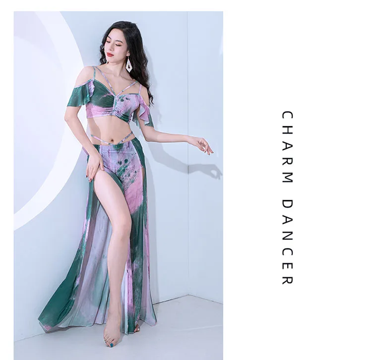 Женское платье для танца живота Сетчатое Балади Шааби с принтом одежда