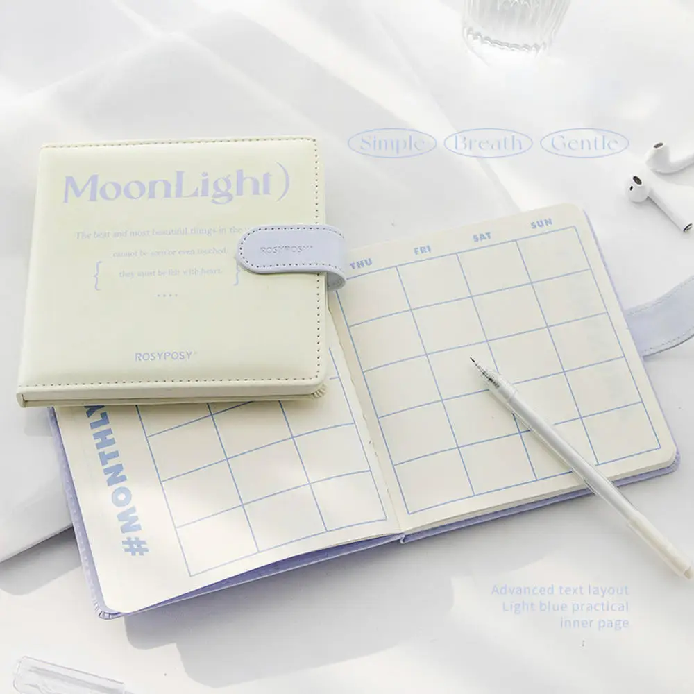 

Pu Magnetic Clasp Notebooks Daily Weekly Monthly Planner Agenda Notepad Goals Habit Schedules Stationery Office School Supplies