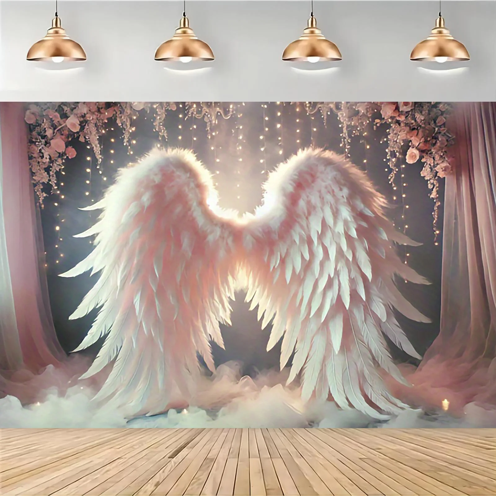 

Гобелен с крыльями ангела белый и розовый