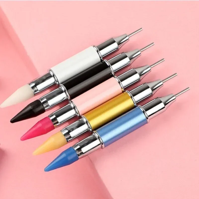 

5 цветов, двухсторонняя ручка-точек для дизайна ногтей, для жемчужин, драгоценных камней, кристаллы для женщин и девушек, инструмент для самостоятельного маникюра