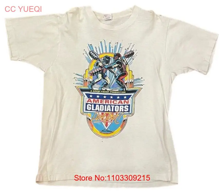 Винтажная Футболка 90-х Американских гладиаторов белая большого размера