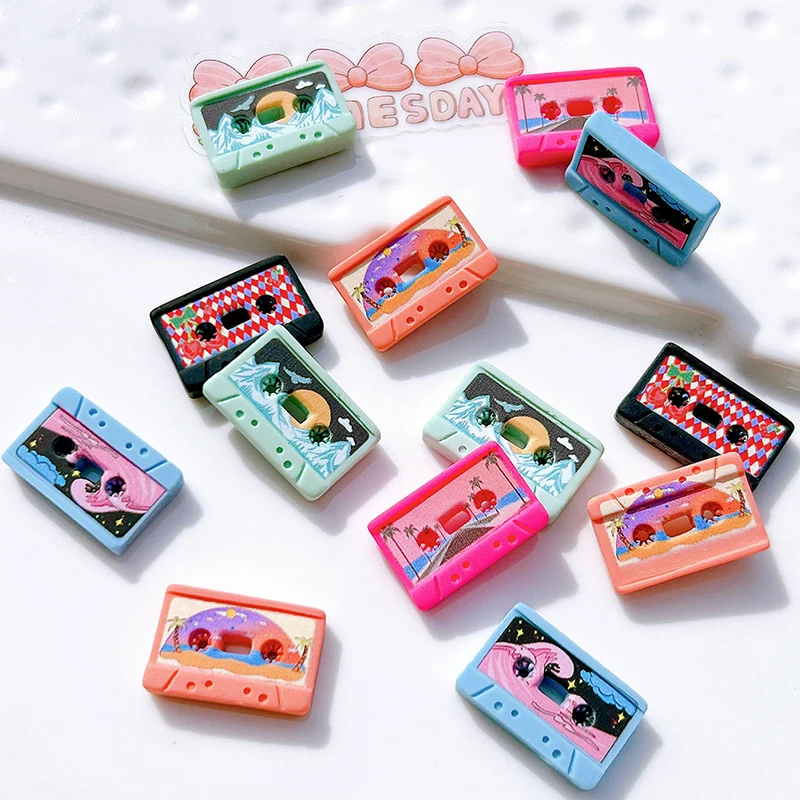 

10Pcs Dollhouse Miniature Simulation Retro Tape Model DIY Accessories Toys Deacorations Ornaments about 26*16mm