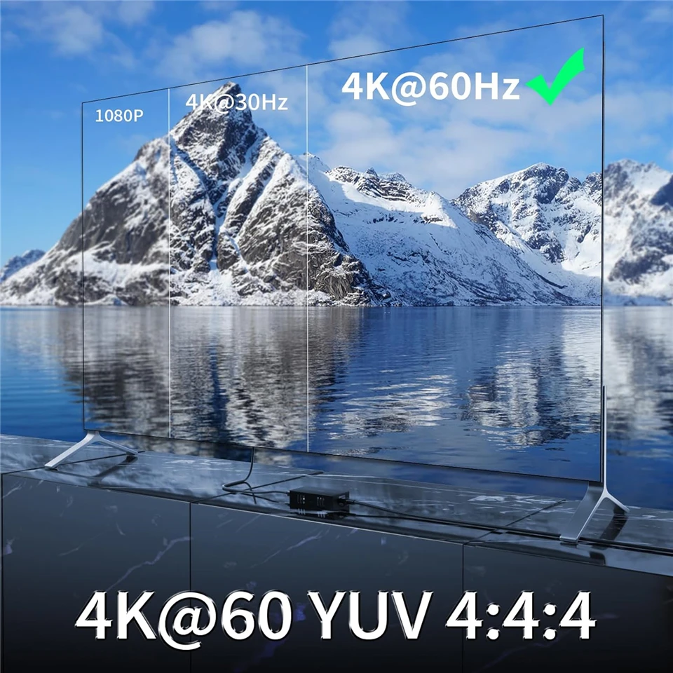 Navceker 4K 60 Гц HDMI Extender Splitter 1x4 3D HDMI RJ45 Extender 60 м Ethernet-передача через CAT5e67 4-канальный 1 контурный выход (art.: 3920cd458f85b) - 3920cd458f85b