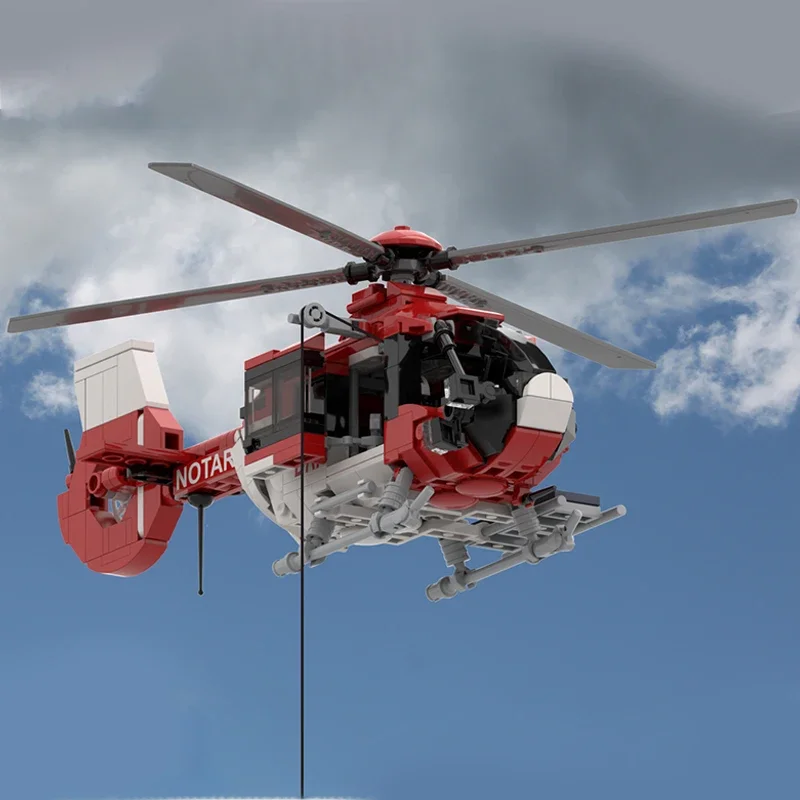 Конструктор Moc военная модель аэробус H135 технология вертолета модульные блоки