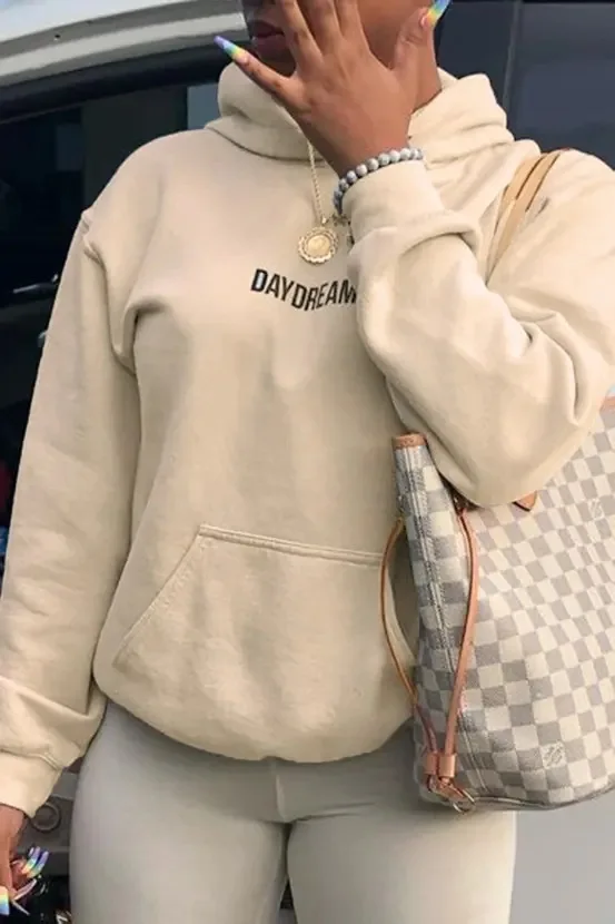 

Модный свитер с капюшоном, женская одежда, Универсальный однотонный Тонкий Топ с принтом