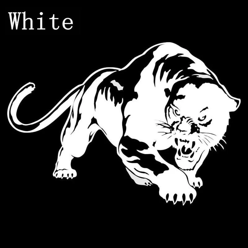 Светоотражающая наклейка на автомобиль Пантеры черно-белая мотоциклетная