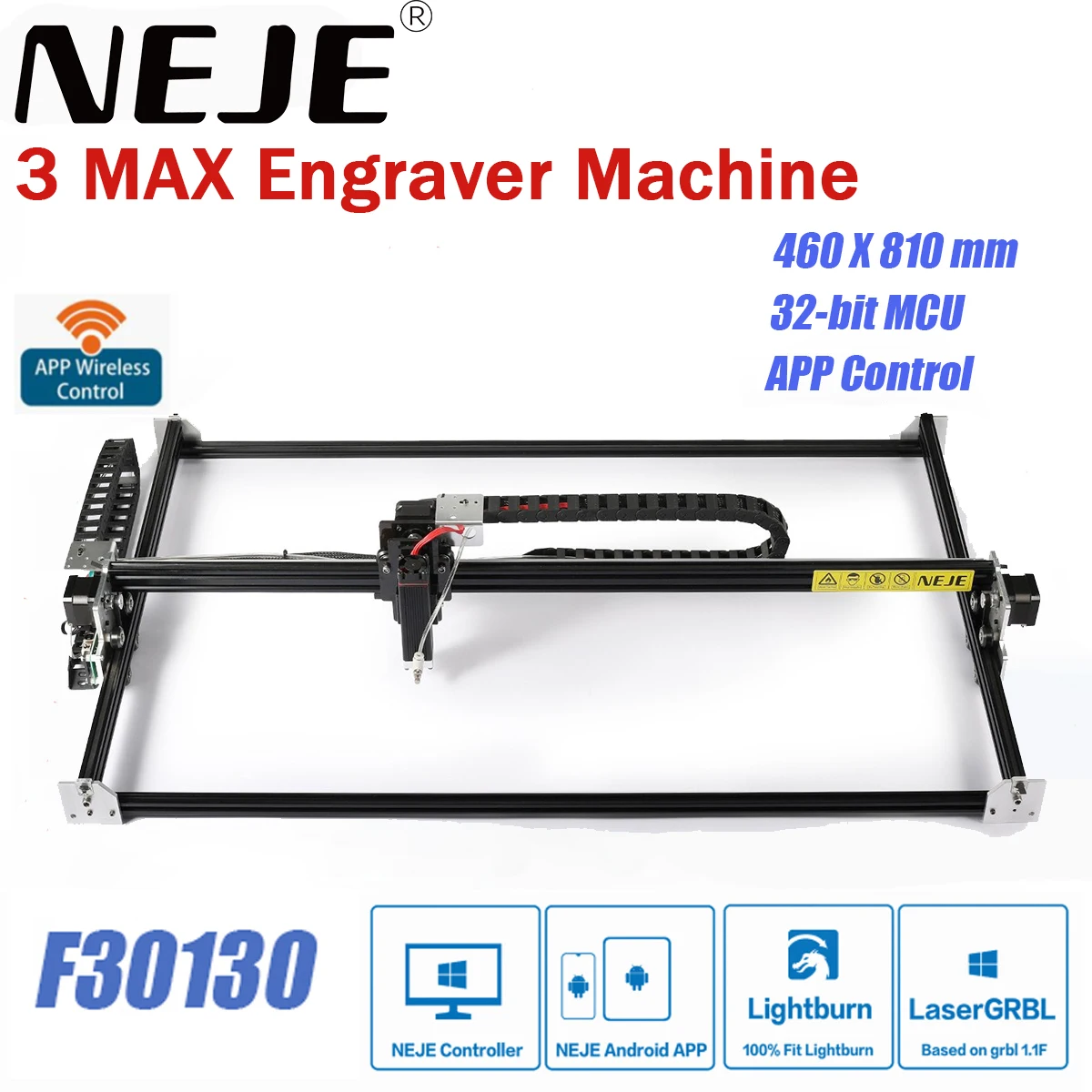 

Лазерный гравер/резак NEJE MASTER 2S MAX с 40 Вт лазерным модулем-460X810 мм-LASERGRBL-LIGHTBURN-беспроводное управление через приложение токарный станок фрезер