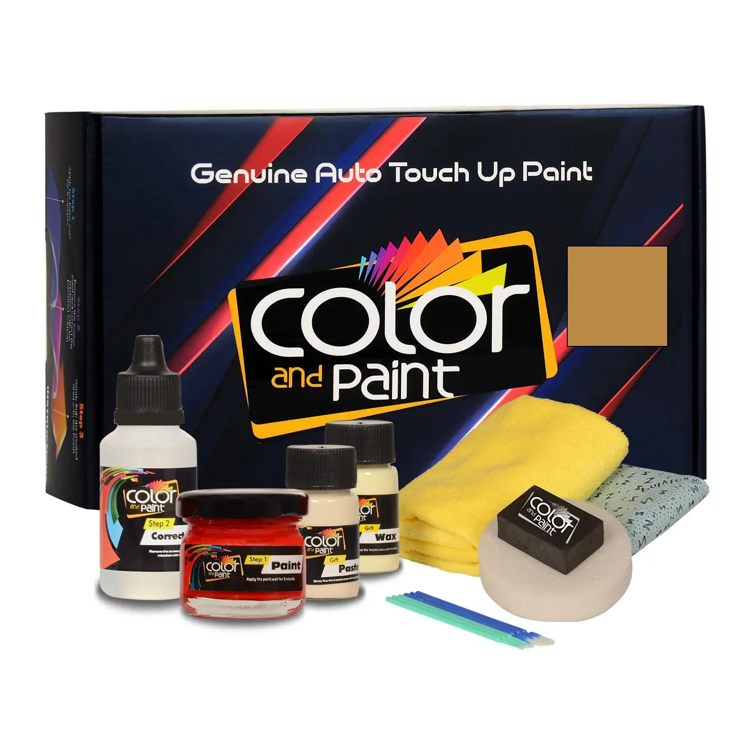 

Color and Paint compatible with Rolls Royce Automotive Touch Up Paint - BANIYAS GOLD MET - R53 - Basic Care