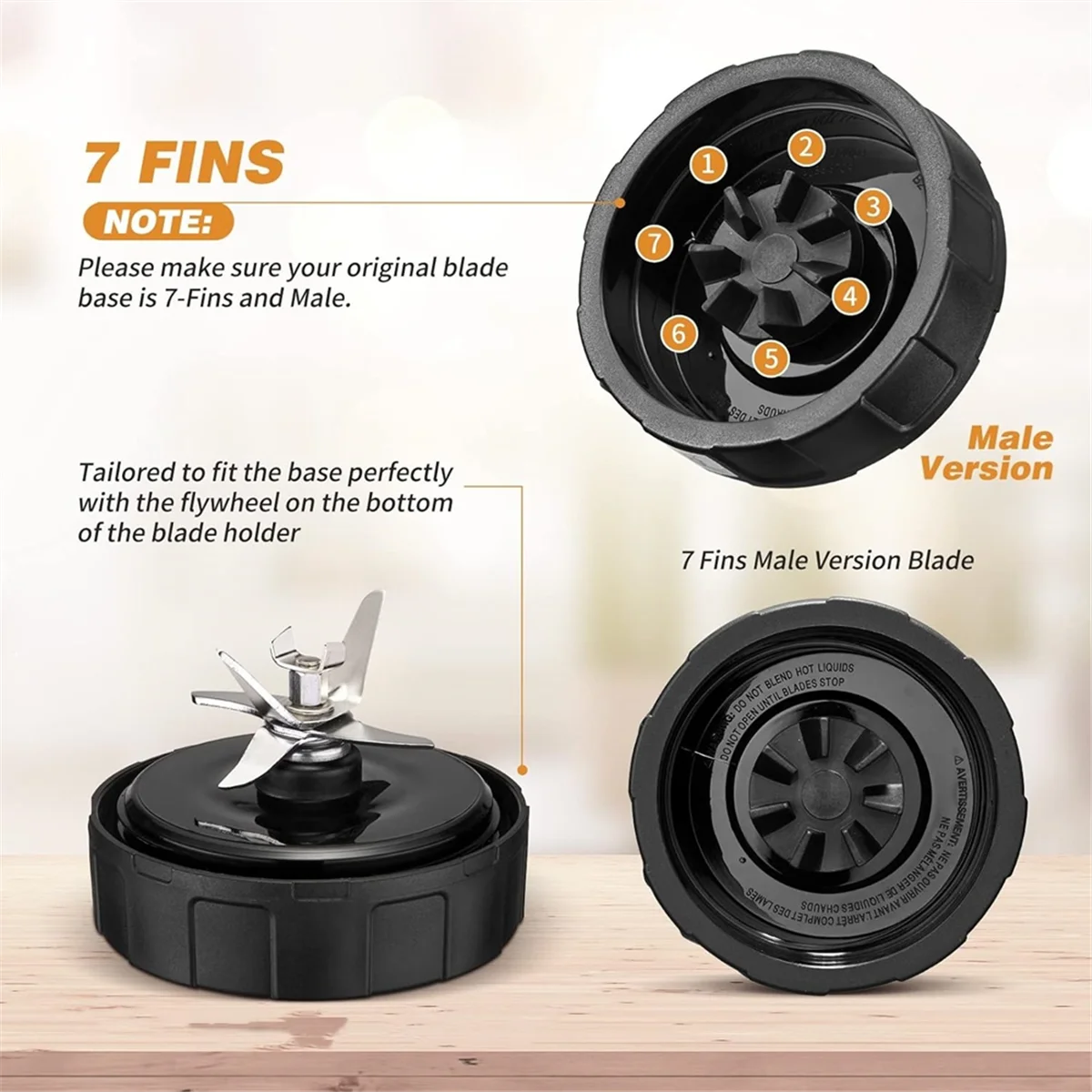 Сменное лезвие блендера 7 плавники для ниндзя запасные части лезвия Ninja SS101 SS351 SS401