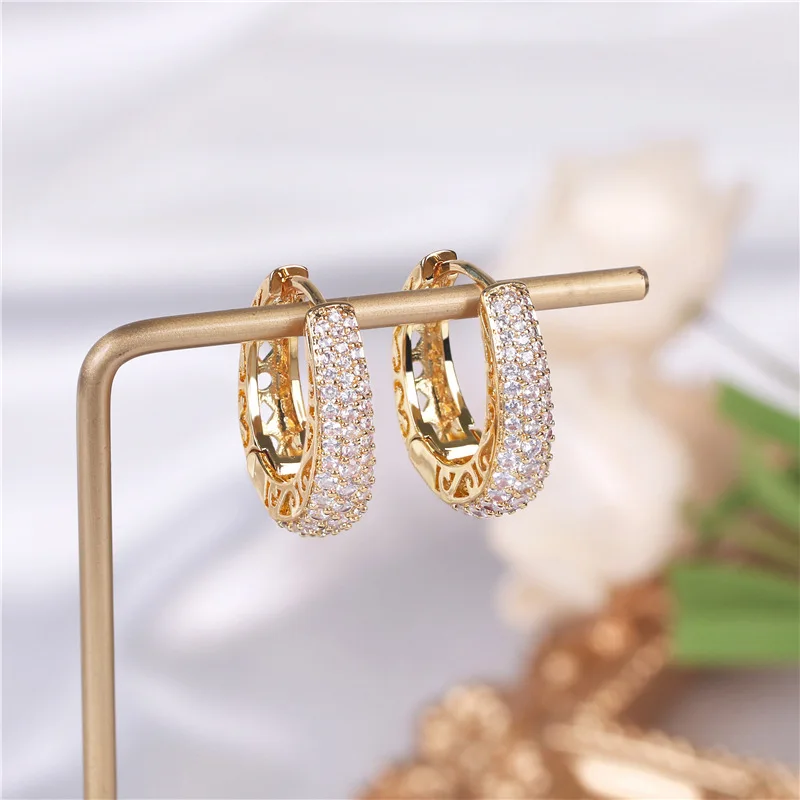 

Women's Punk Creative Design Simple Delicate Zircon Hoop Earrings Casual Fashion Daily Jewelry Birthday Gift