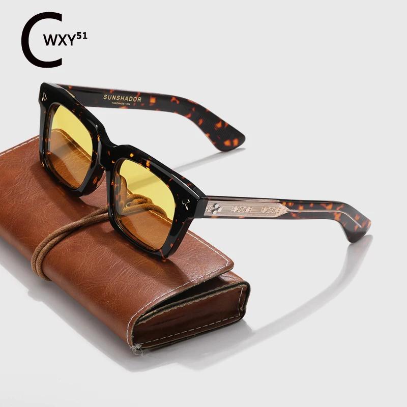 Солнцезащитные очки из ацетата в большой оправе черепахового цвета SQUENTIN мужские