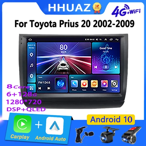 Автомобильный радиоприемник на Android для Toyota Prius 20 2002-2009, стерео мультимедийный плеер с GPS-навигацией, интеллектуальная система