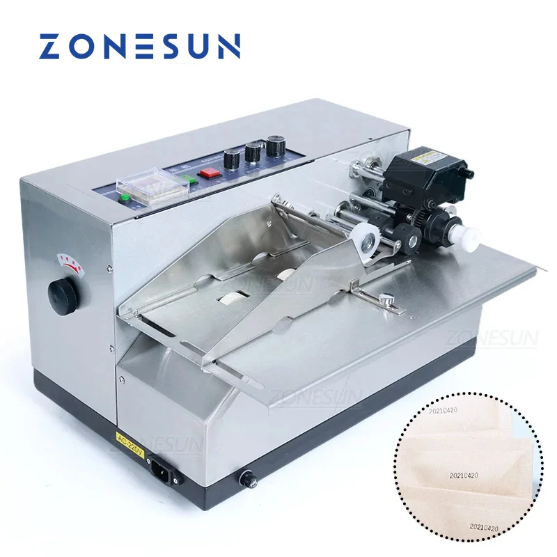 ZONESUN MY380F, машина для кодирования рулонов чернил, принтер для непрерывного кодирования карточек, машина для печати даты, принтер кодов с твердыми чернилами
