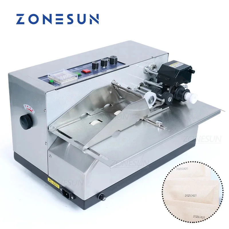 ZONESUN MY380F машина для кодирования рулонов чернил принтер непрерывного карточек