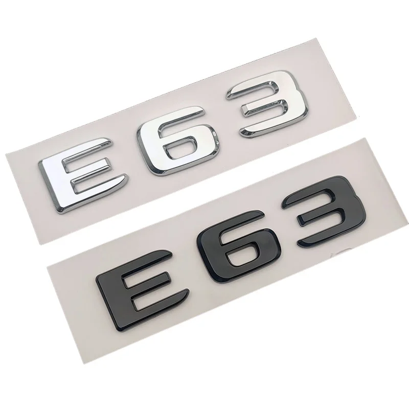

3d ABS черные хромированные буквы автомобильный Стайлинг Эмблема багажника значок E63 логотип для Mercedes E63 AMG W213 W212 автомобильные аксессуары