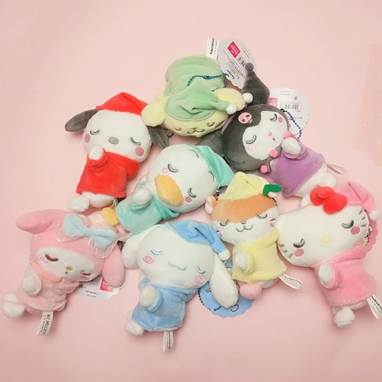 

22 см модная Sanrio Hellokittys мимелоди кавайная Спящая серия милые плюшевые куклы украшения кулон подарки игрушки для детей