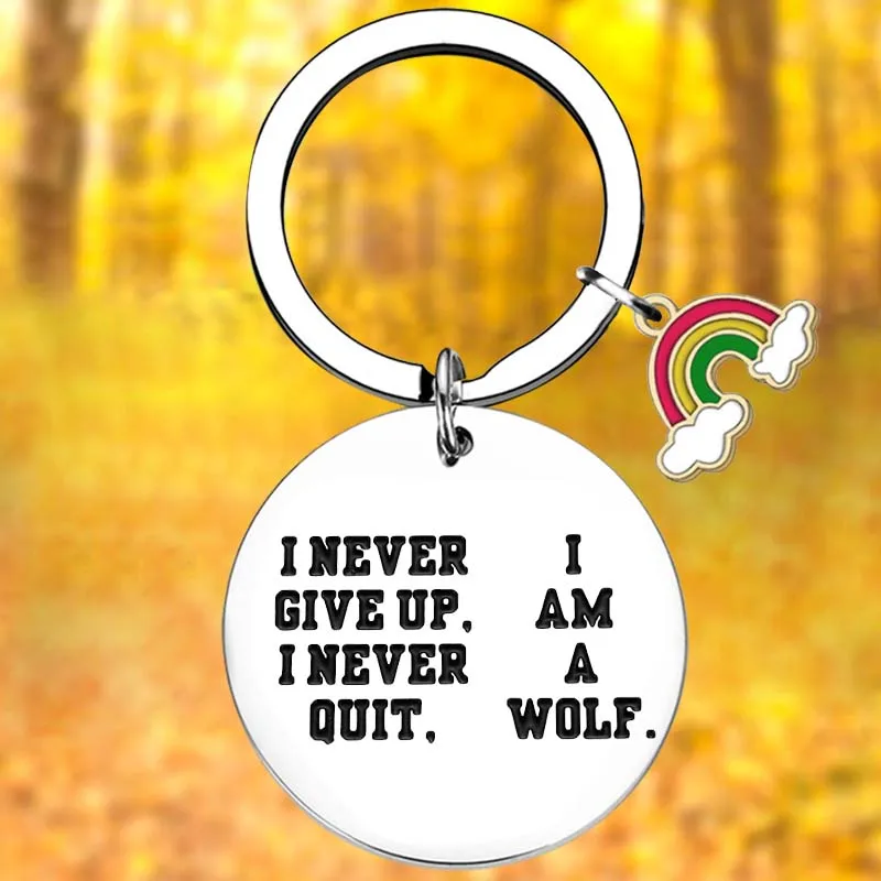 

Wolf Inspirational Keychain Wolf Lover Teen Girls Boys Daughter Son Birthday Graduation Gift Key Chain Pendant Jewelry