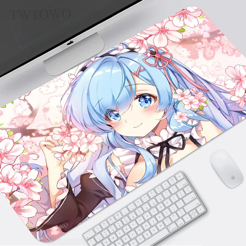 

Rem Re Zero Mouse Pad Gamer XL New Custom Mousepad XXL MousePads Natural Rubber Carpet Computer Table Mat Desktop Mouse Pad