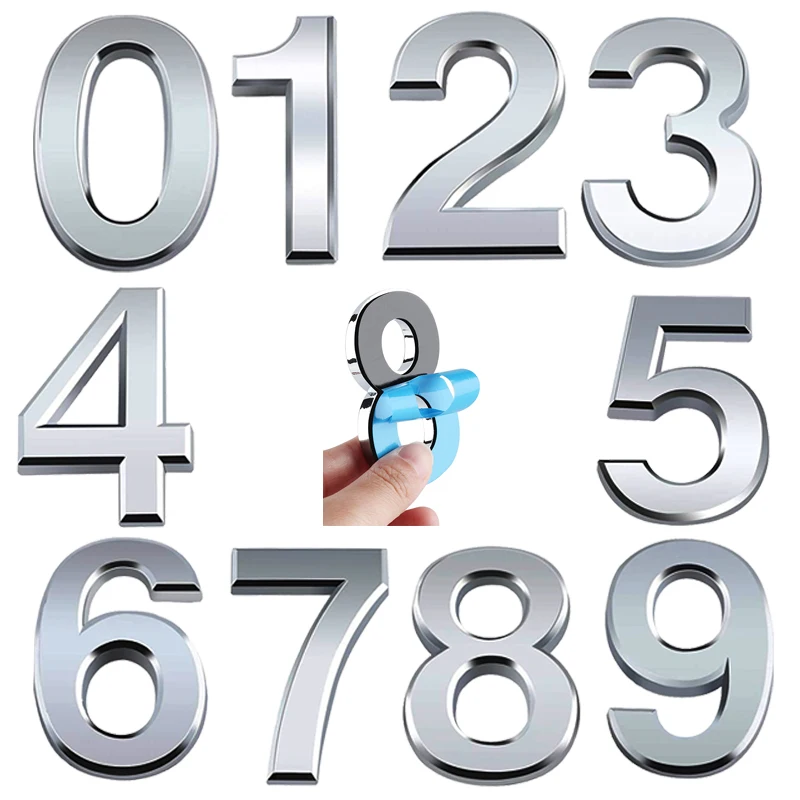 

3D Mailbox Numbers 0-9 Self-Adhesive 7Cm Address Number Stickers Door House Numbers Signs On The Door for Apartment Home Office