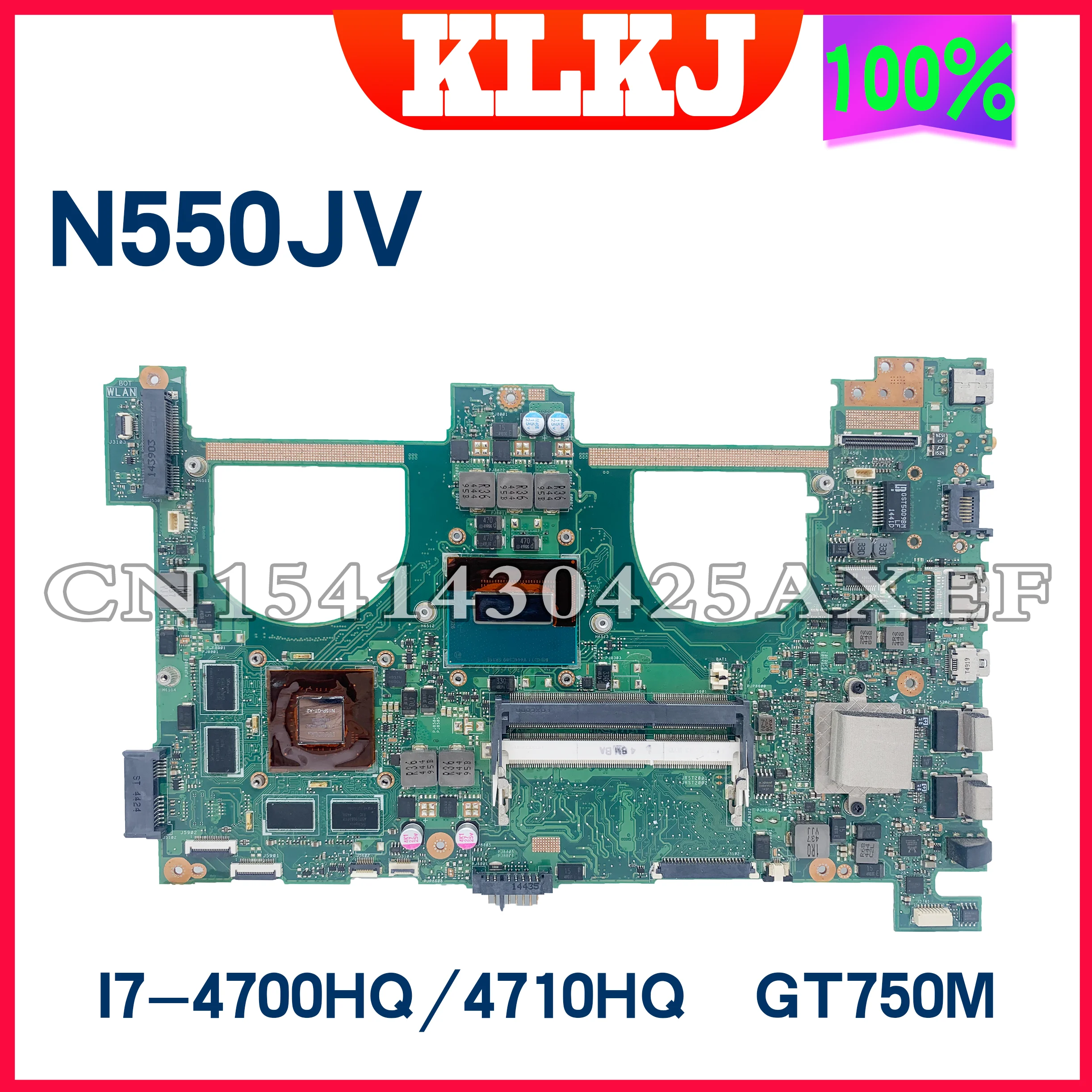 

N550J Laptop Motherboard For ASUS VivoBook N550JV N550JK N550JX G550J G550JK G550JX Mainboard I7-4th GT750M GTX850M GTX950M