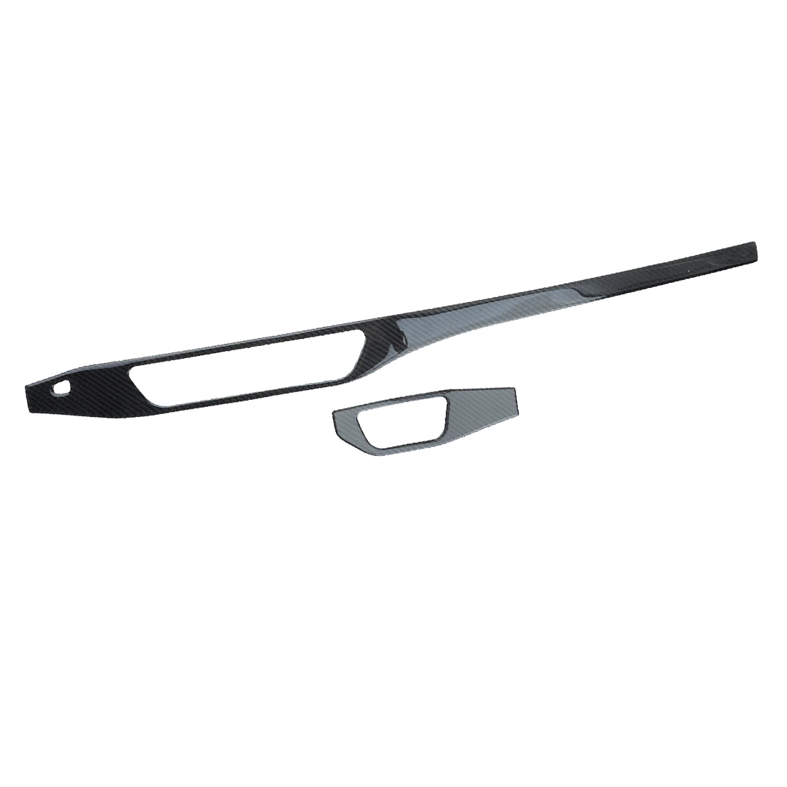 

2pcs/Set Dash Central Console Headlight AC Switch Trim Frame Fit for Audi A4 B9 2021 2020 2019 2018 2017 Carbon Fiber Black LHD