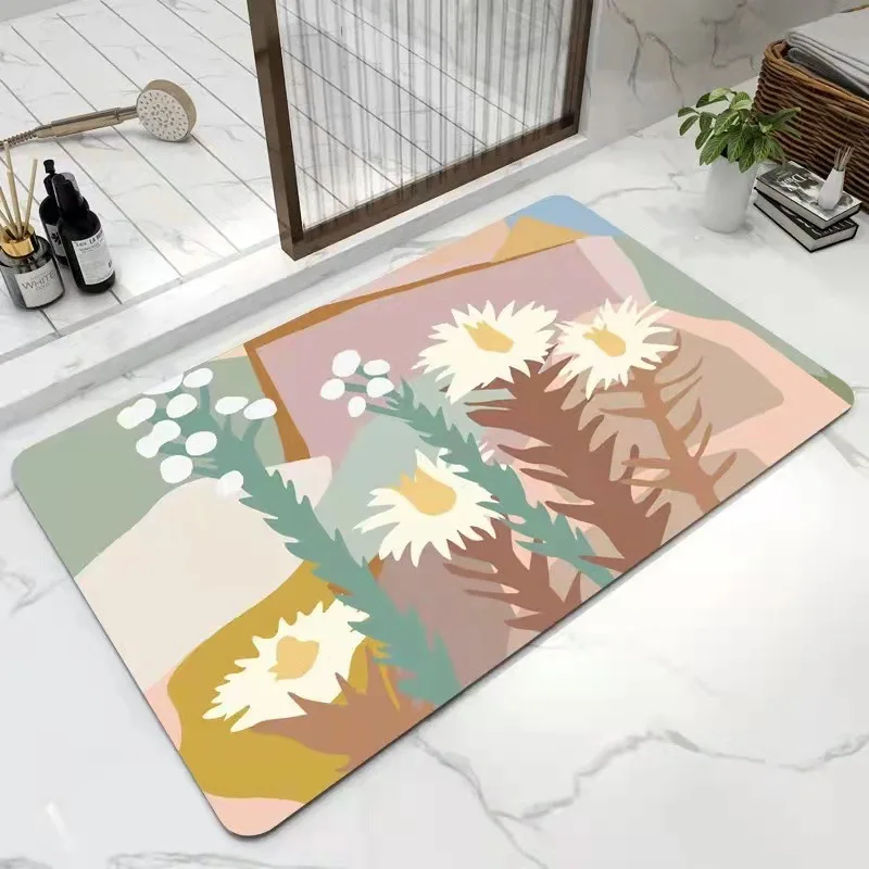 

Мягкие абсорбирующие подушечки в пасторальном стиле с диатомом, оригинальная Нескользящая дверная Подушка, украшение для спальни, быстрое ...