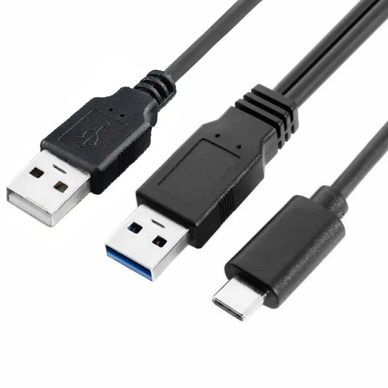 Кабель для мобильного жесткого диска USB 3,0, двойной Y-образный кабель ...