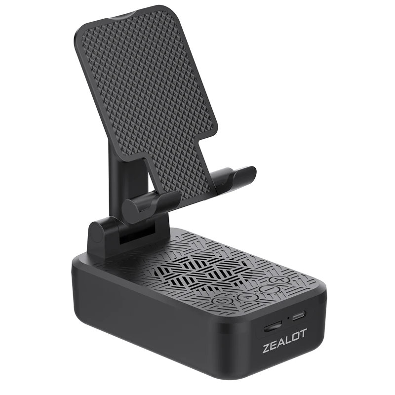 Портативный мини Bluetooth-динамик, складной держатель для планшетов со встроенной беспроводной зарядкой, подставка для Tf-карты