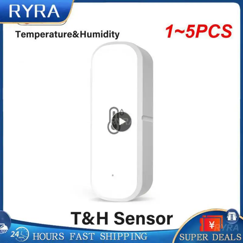 

Умный гигрометр Tuya Zigbee/Wi-Fi, устройство для измерения влажности и температуры в помещении, дистанционное управление через приложение, работает с Alexa, 1-5 шт.