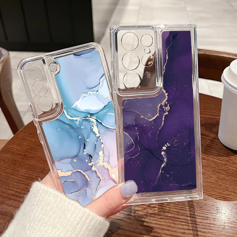 Яркий мраморный чехол для телефона Samsung Galaxy S24 S23 Ultra S22 Plus S21 FE A55 A54 A53 A52 A35 A15