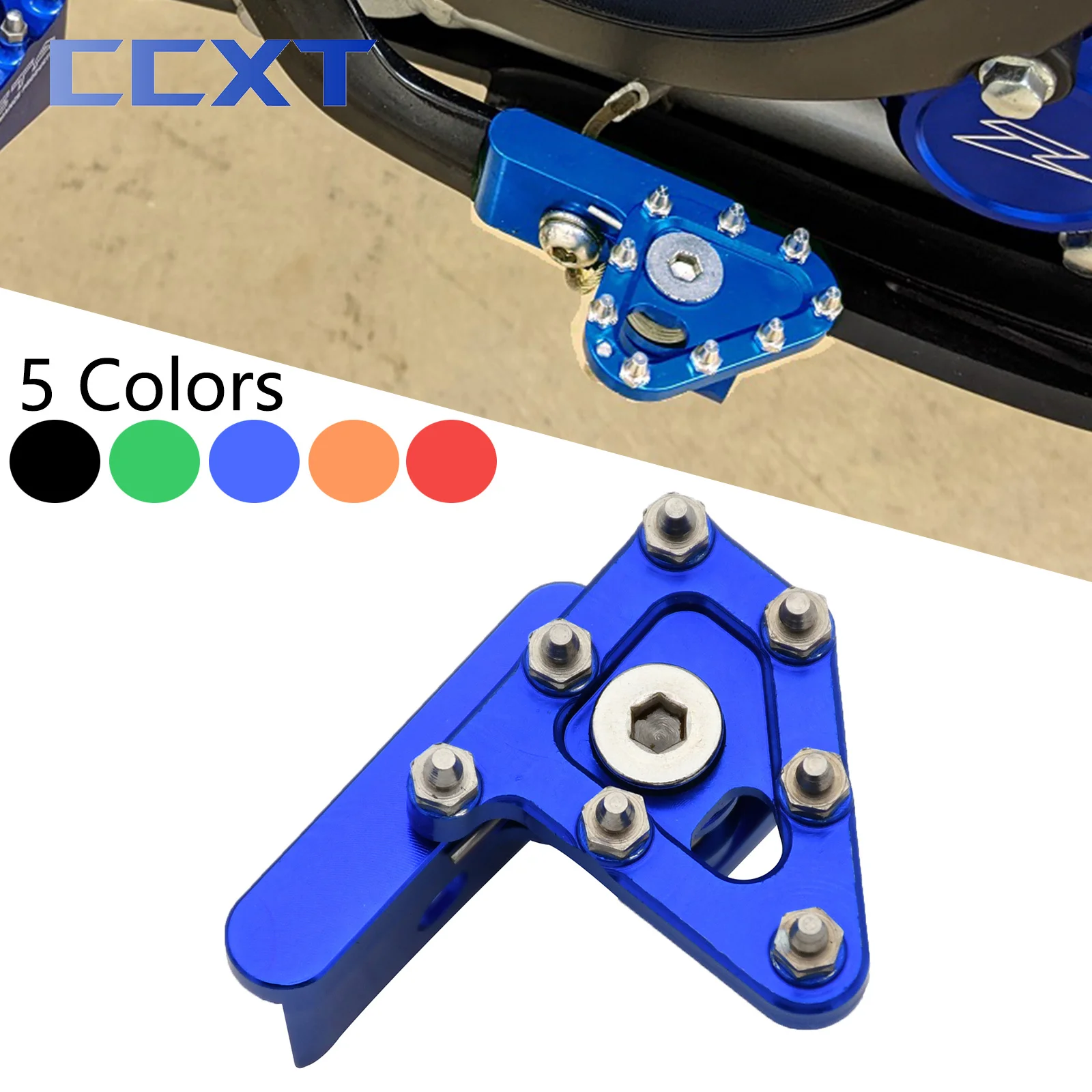 

Алюминиевый задний тормозной рычаг для мотоцикла с ЧПУ, педаль, ступенчатый наконечник для KTM Kawasaki, Suzuki, Yamaha, Honda, мотоциклетный, универсальный аксессуар