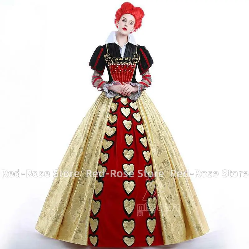 

Alice In Wonderland Cosplay Costume The Red Queen Cosplay Dress Halloween Carnival Party Fancy Suit Clothes