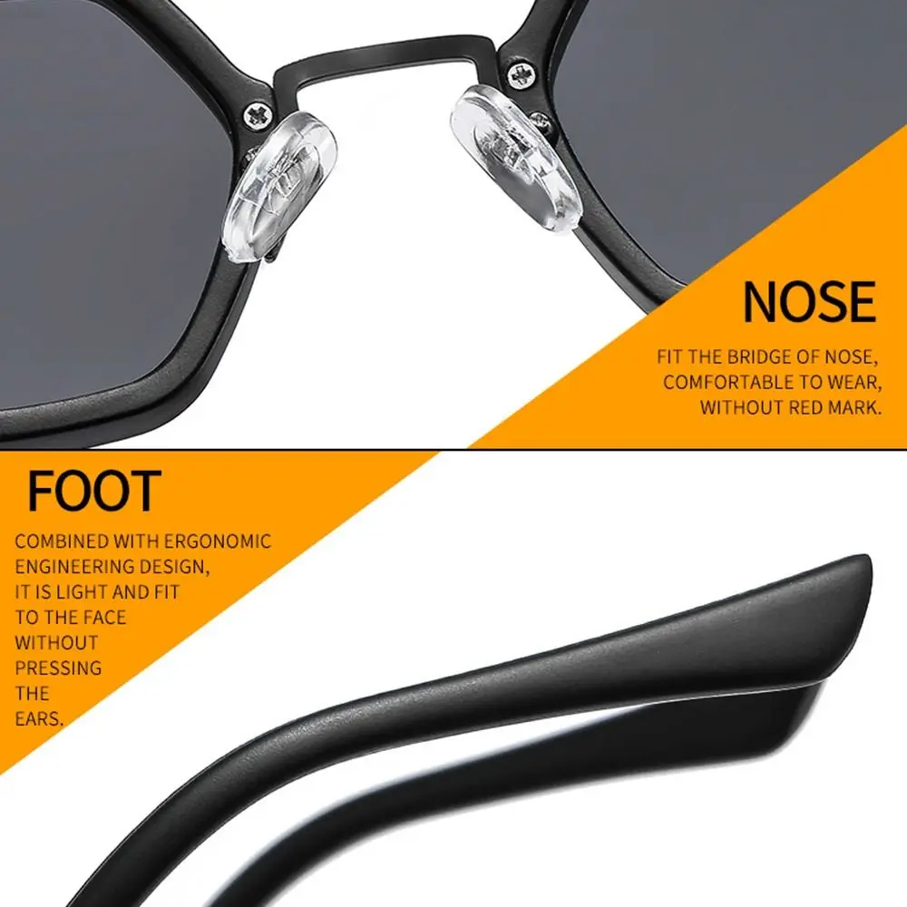 Маленькие многоугольные солнцезащитные очки с защитой UV400 модные в стиле хип-хоп