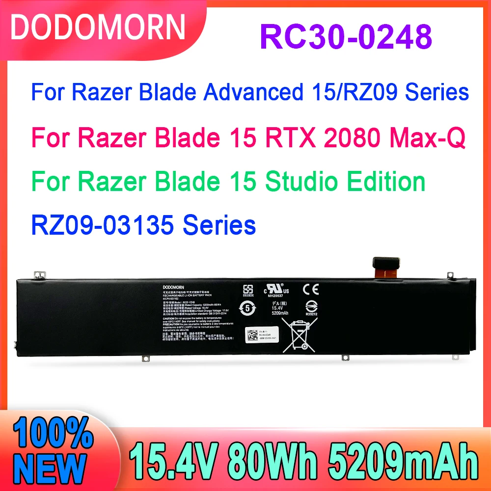 

Фотоаккумулятор для ноутбука Razer Blade Stealth 15 2018 2019 2020 2021 RTX 2060 2070 Max-фотосессия