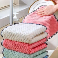 multifunctional kitchen dish towels microfiber oil wiping rags colorflu absorbent scouring pad table cleaning cloth kitchen hack