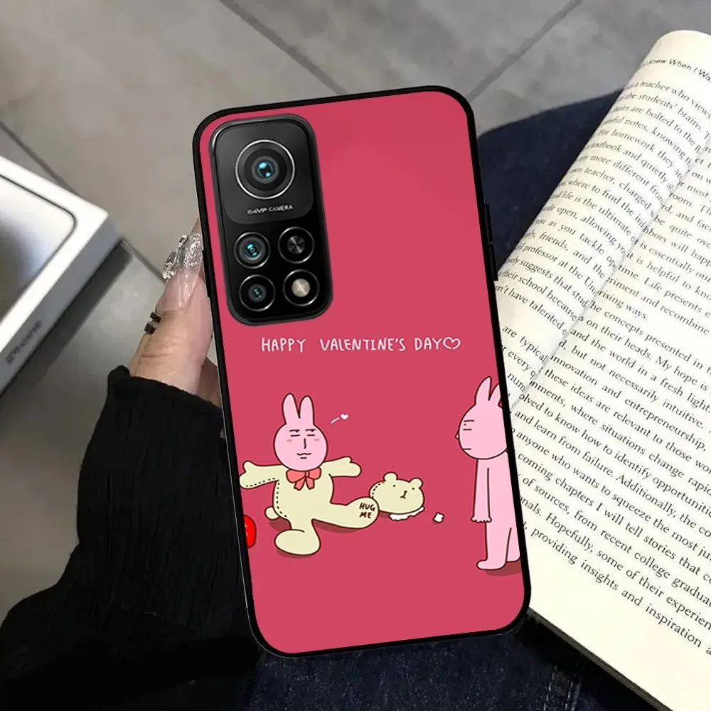Забавный розовый красный кролик Myfriend чехол для телефона Samsung A 50 52 72 73 80 91 32 51 71