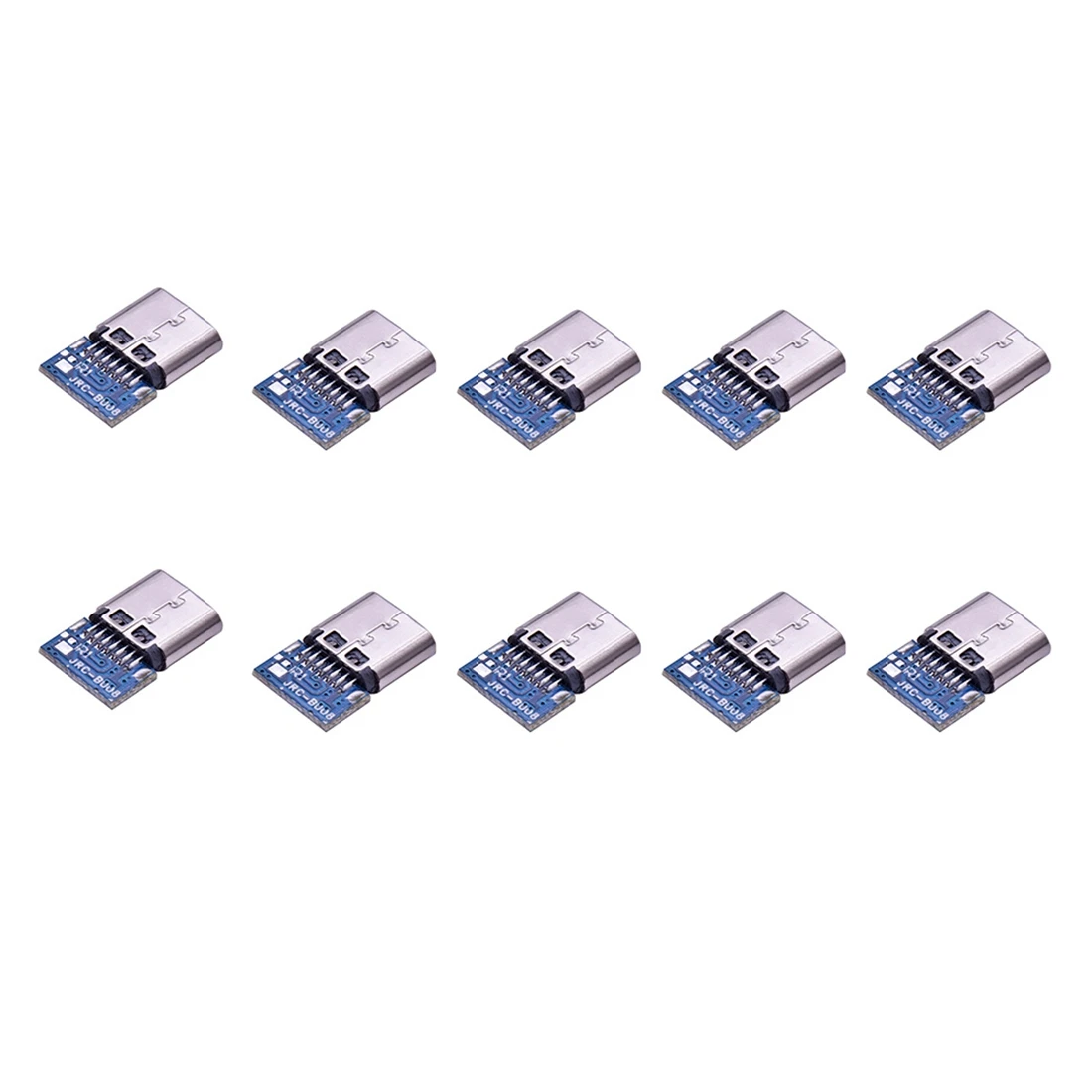 

10 Pcs USB 3.1 Type C Connector 14 Pin Female Socket Receptacle Through Holes PCB 180 Vertical Shield USB-C1