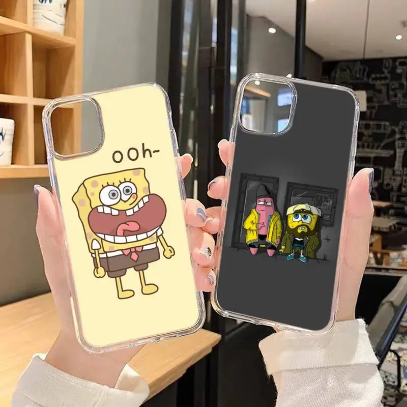 

Spongebob Funny Cartoon Phone Case For Realme 6 7 8 9 9i C15 GT Neo 2 Pro X XT X50 Coque Cover Funda