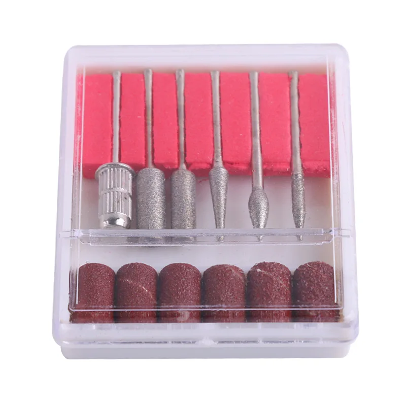 

6pcs/set Nail Electric Drill Bits Grinding Head Kit Sanding Bands File Set for Filing Machine Pedicure Manicure Tools gj0349
