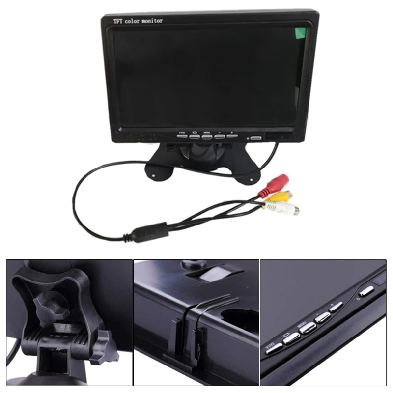 

Multi-purpose 7 Inch LCD Monitor 480*234 Resolution Display Adjustable Stand for Different View Angle D7YA