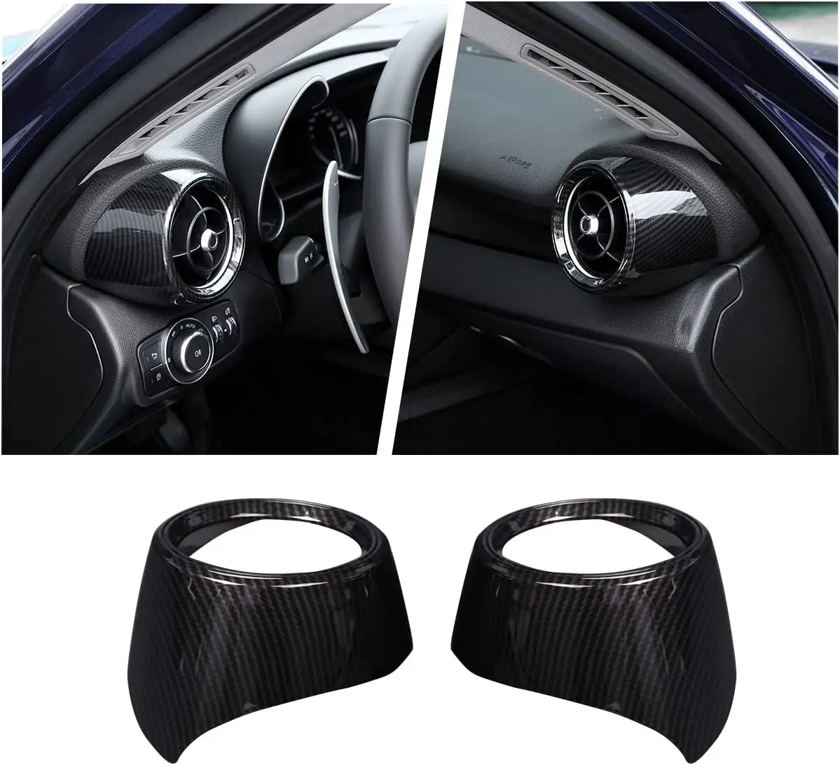 

Накладка на решетку вентиляционного отверстия кондиционера, декоративные аксессуары для Alfa Romeo Giulia 2017-2020 ABS из углеродного волокна