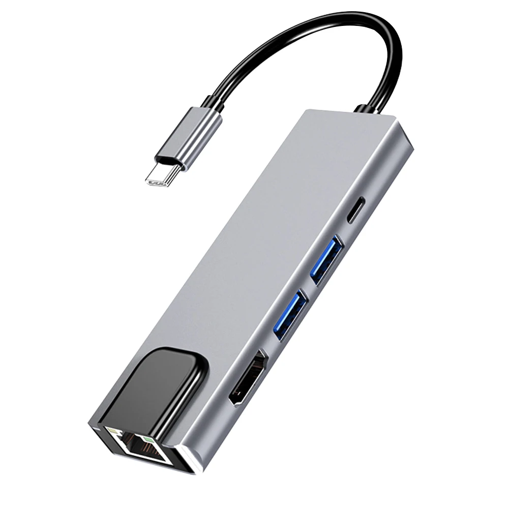 

Сетевой адаптер 5 в 1 с поддержкой быстрой зарядки и USB 3,0