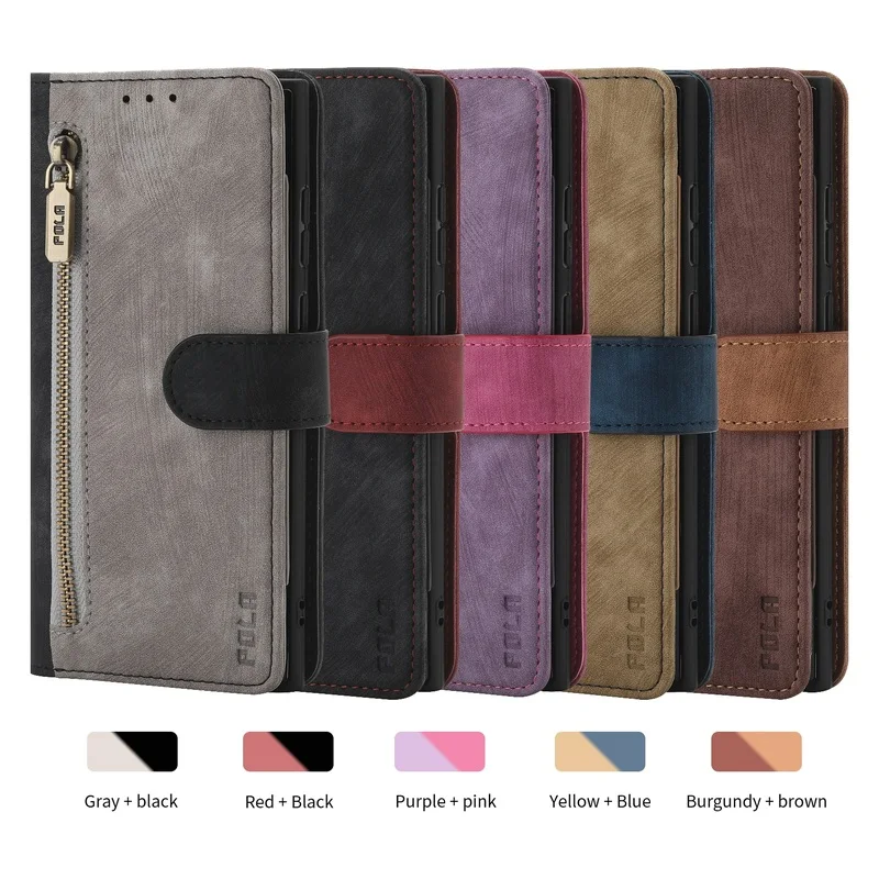 Luxury Multi-Function Leather Cards Slots Zipper Wallet Phone Case For Oneplus Nord 2 2T CE CE2 Lite N10 N20 N100 N200 5G Cover