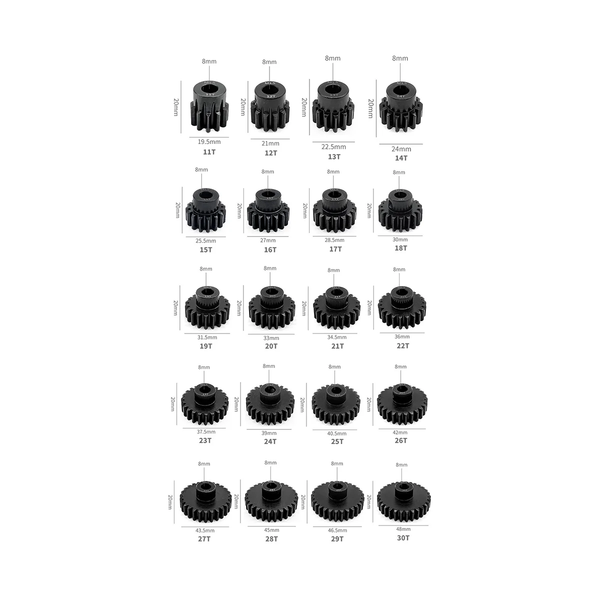 Автомобильная шестерня с дистанционным управлением модуль M1.5 внутреннее