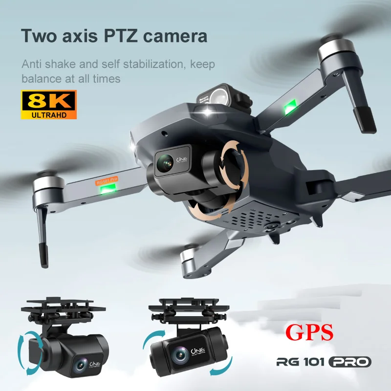 

RG101Pro RC Helicopter 6K HD Camera FPV 5G Drone 4k Profesional GPS 5 KM 360° Obstacle Avoidance Brushless Quadcopter Dron Toys
