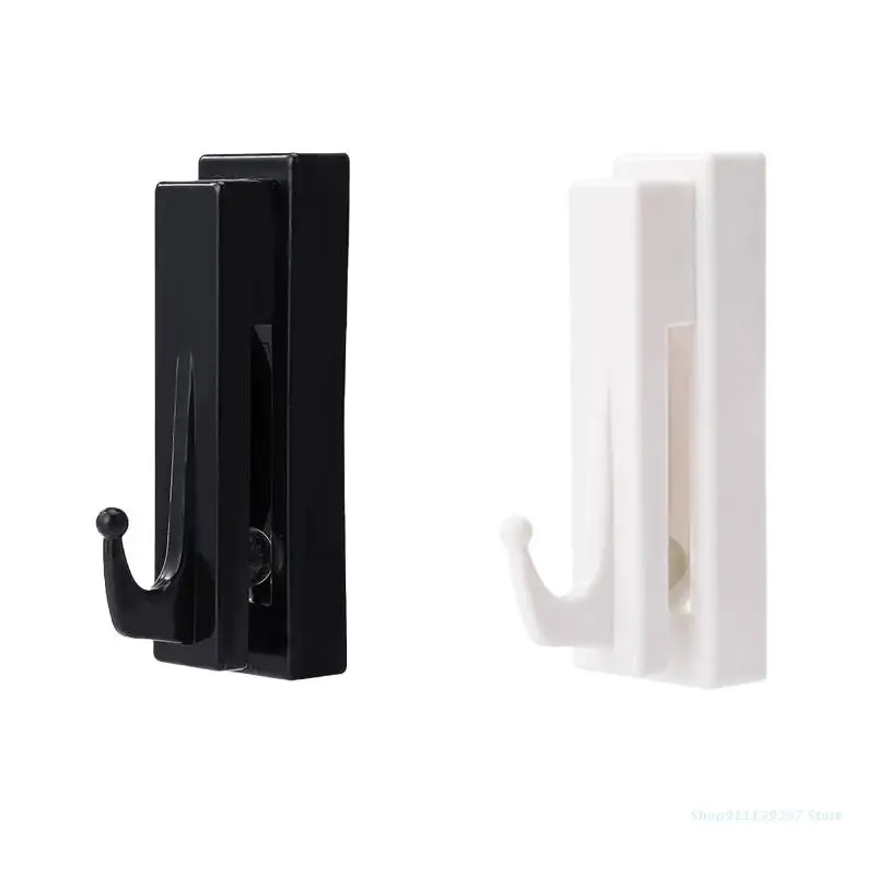 

C5AD Adhesive Marble Hook Home Office Hotel Wall Mounted Hooks Bracket Nail Drilling Free Door Back Organizer for Towels Keys