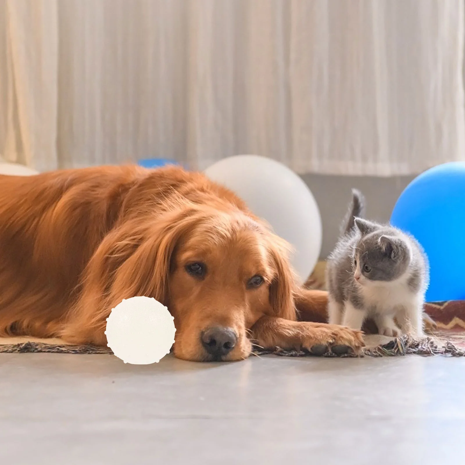 2 шт. светящийся резиновый шарик маленькие скрипучие игрушки для собак