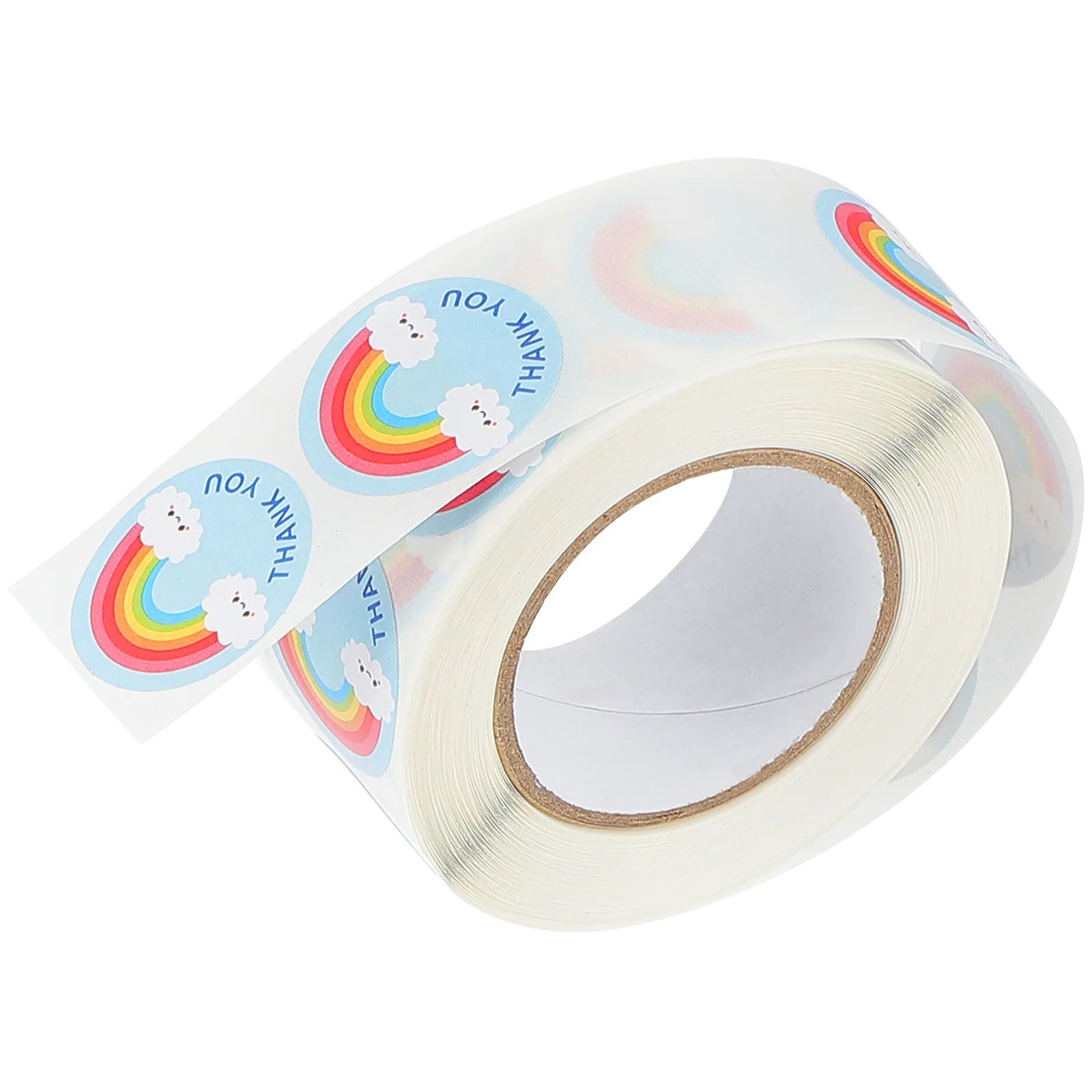 

1 Roll Rainbow Cartoon Label Stickers Thank You Stickers for Box Package Candy Bag