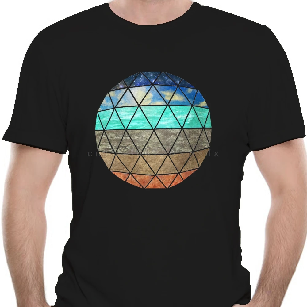 Strata Geodesic T-shirt Summer Fashion Funny High Quality Printing 100% Cotton Short Sleeve Tee Shirts